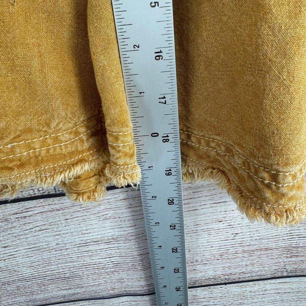 Pilcro Anthropologie Linen Blend Drawstring A-Line Skirt Womens SP Yellow Tan - Picture 10 of 10